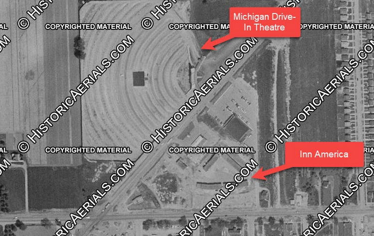 Inn America (Golden Gate Motel) - 1957 Aerial (newer photo)